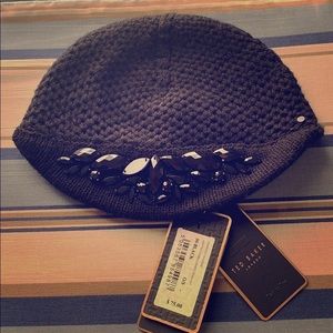 Ted Baker knitted embellished peak hat